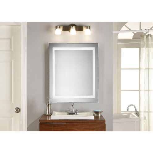 Nova 28 X 28 inch Glossy White Lighted Wall Mirror in 5000K, Dimmable, 5000K, Square, Fog Free