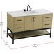 Lennox 54 X 34 inch Honey Brown Bathroom Vanity Cabinet