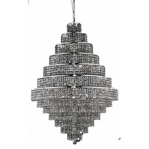 Maxime 38 Light 42 inch Chrome Foyer Ceiling Light in Silver Shade, Royal Cut