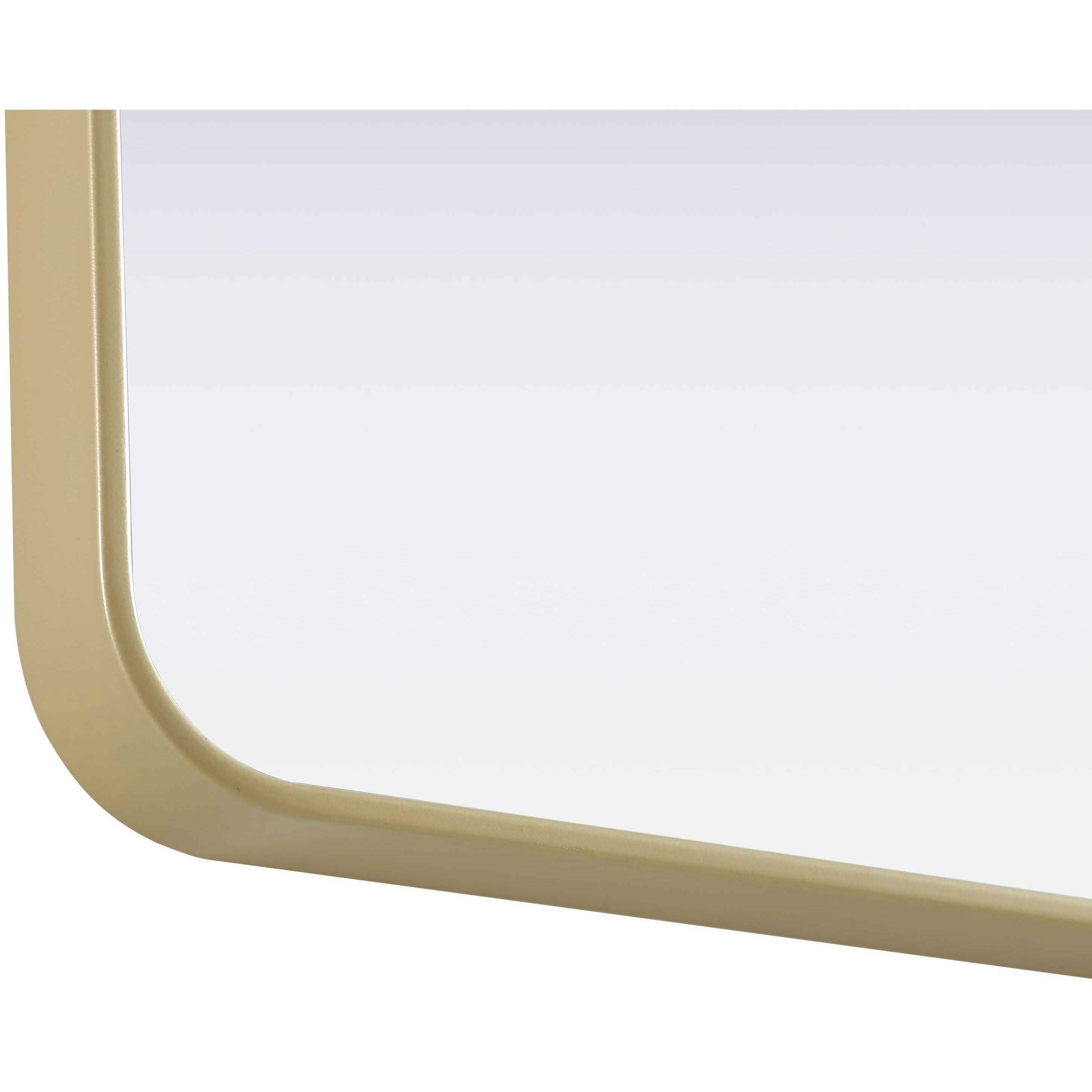 Remy 36 X 30 inch Brass Mirror