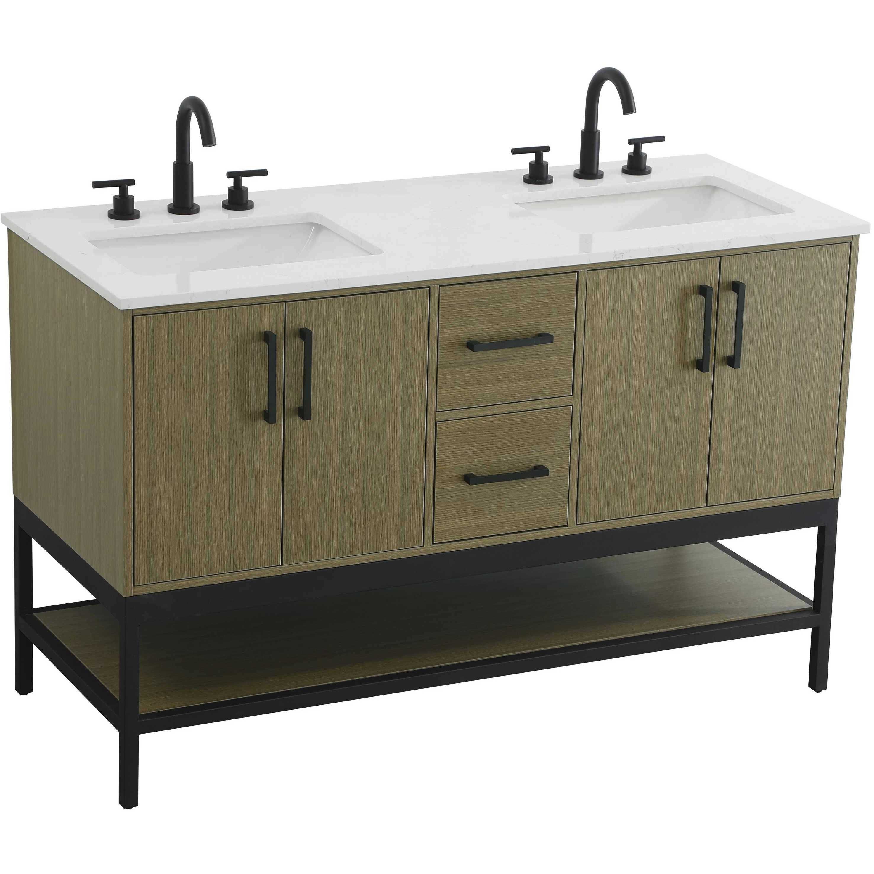 Lennox 54 X 34 inch Chestnut Brown Bathroom Vanity Cabinet