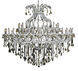 Maria Theresa 49 Light 72 inch Chrome Foyer Ceiling Light in Golden Teak, Royal Cut