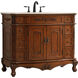 Danville 42 X 42 X 36 inch Teak and Antique Bronze Vanity Sink Set