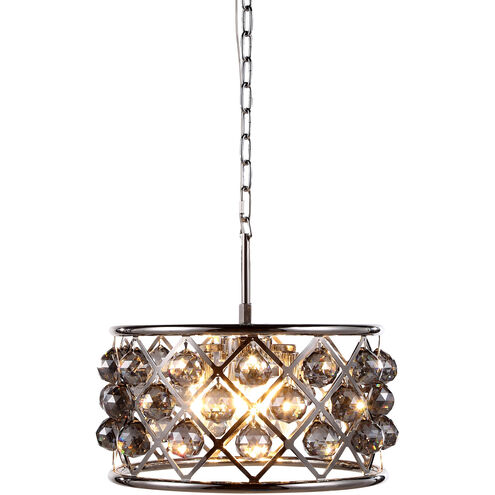 Madison 4 Light 16 inch Polished Nickel Pendant Ceiling Light in Silver Shade, Faceted Royal Cut, Urban Classic