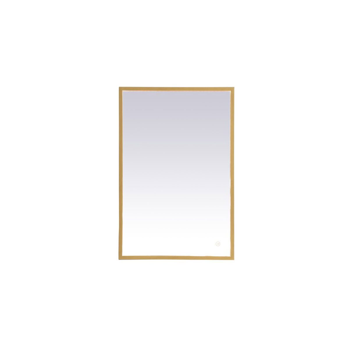 Pier 30 X 18 inch Brass LED Mirror
