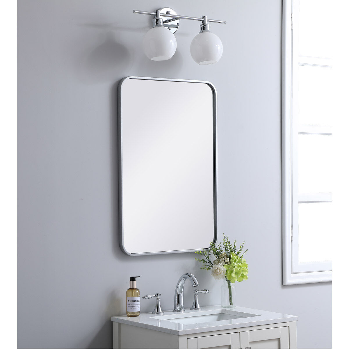 Evermore 30 X 20 inch Silver Mirror