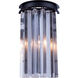Sydney 2 Light 8 inch Matte Black Wall Sconce Wall Light in Clear, Urban Classic
