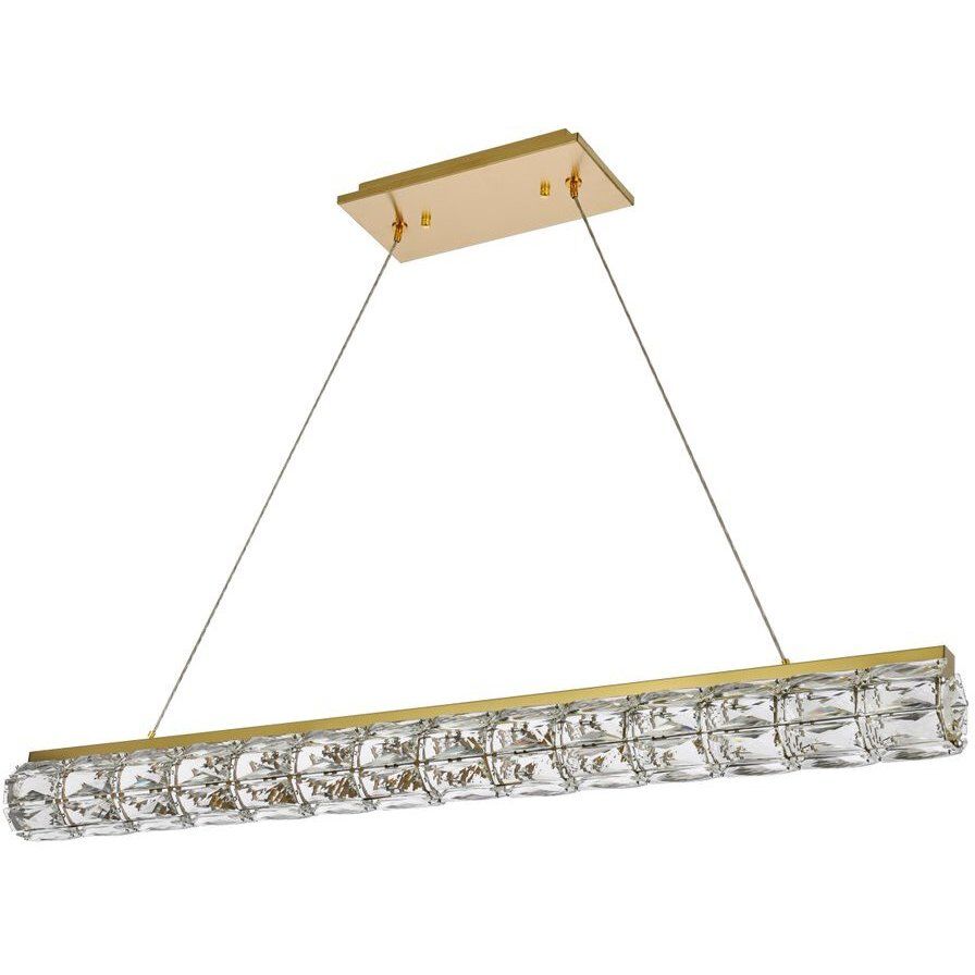 Valetta 1 Light 42 inch Gold Linear Pendant Ceiling Light