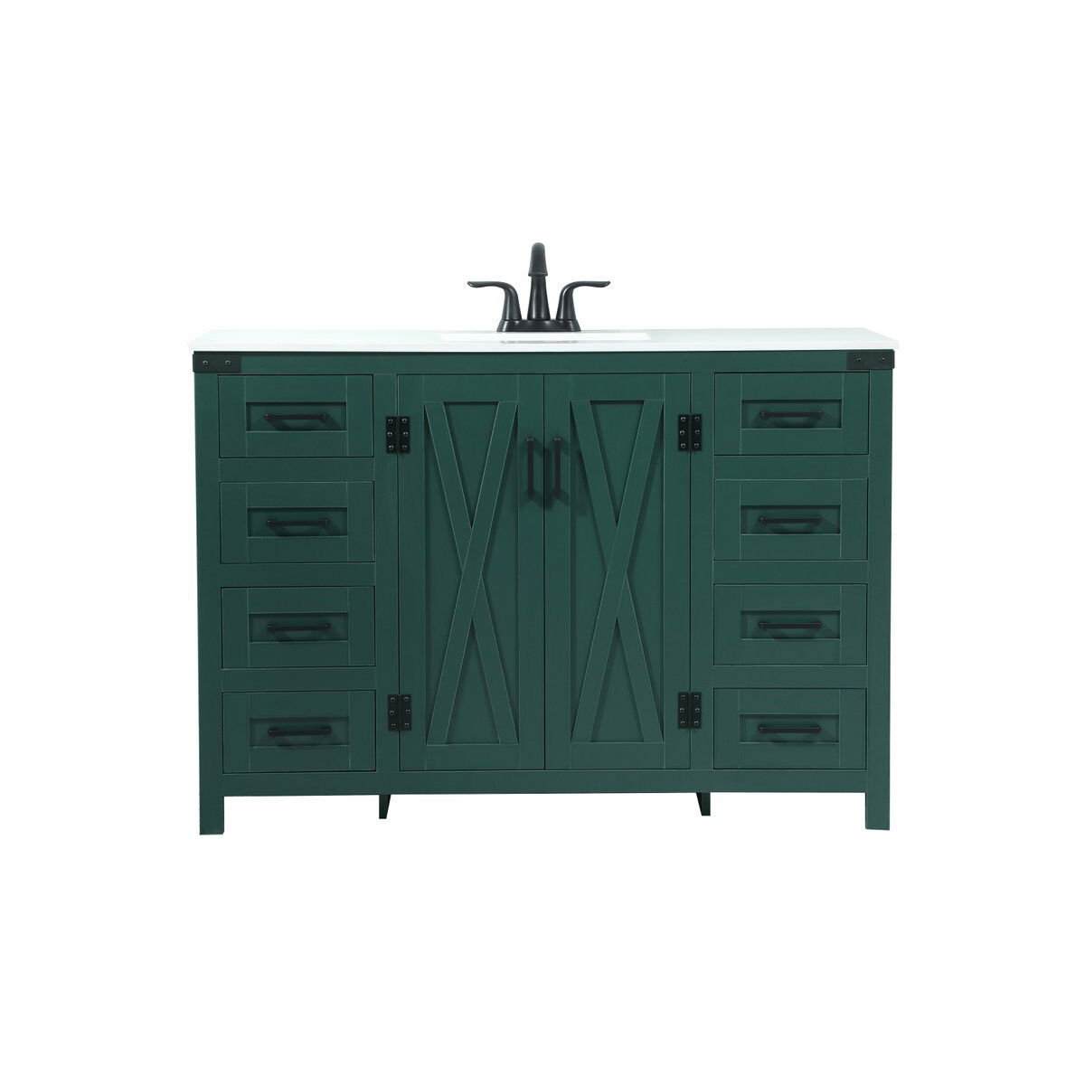 Grant 48 X 19 X 34 inch Green Vanity Sink Set