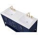 Aubrey 60 X 22 X 34 inch Blue Vanity Sink Set