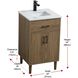 Chandler 20 X 34 inch Walnut Brown Bathroom Vanity Cabinet