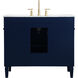 Williams 40 X 35 inch Blue and Brush Gold Vanity Sink Set