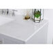 Sommerville 48 X 22 X 34 inch Grey and Brushed Nickel with Calacatta Quartz Vanity Sink Set