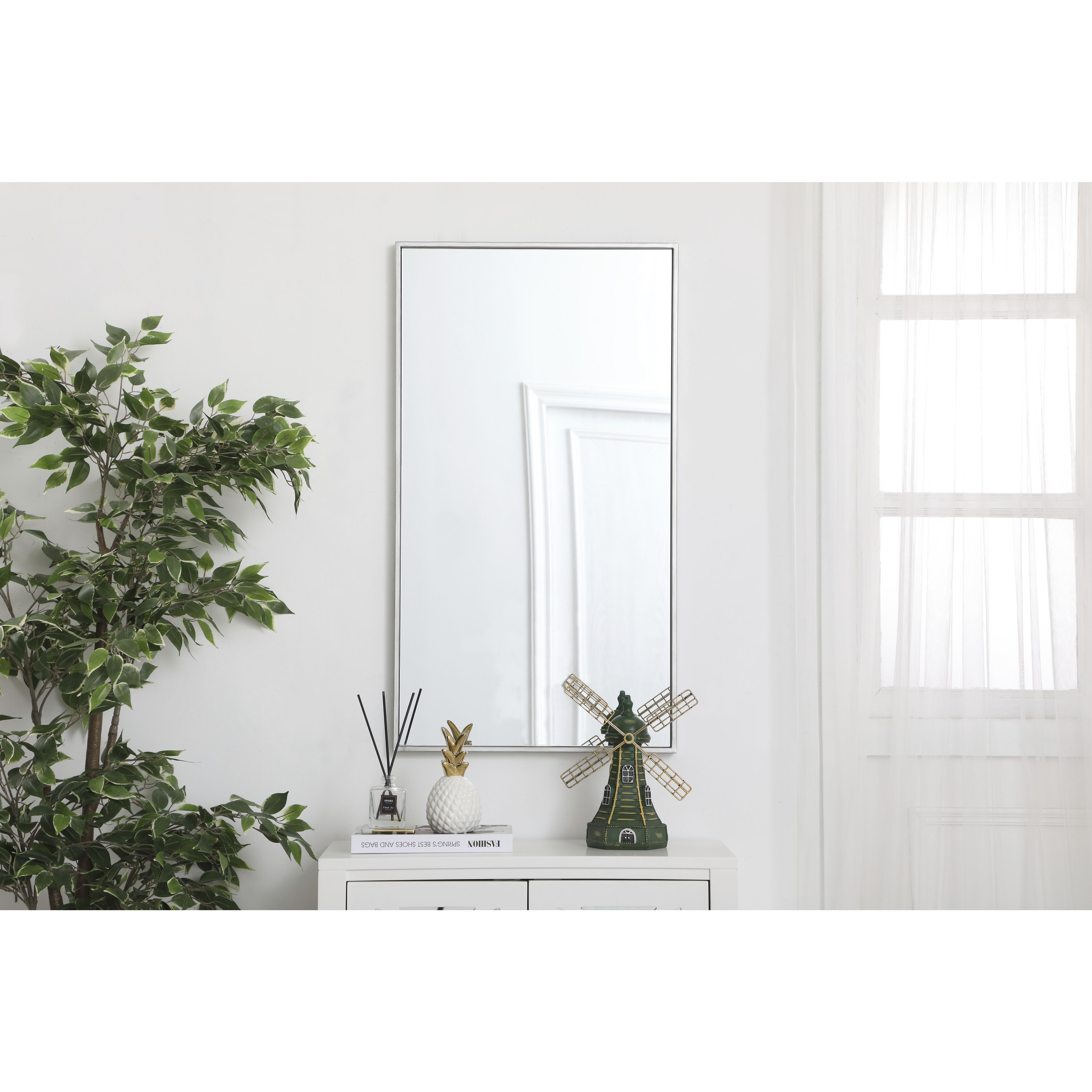 Monet 36 X 20 inch Silver Wall Mirror