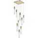 Aurora 9 Light 20 inch Satin Gold Pendant Ceiling Light