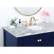 Metropolis 42 X 22 X 34 inch Blue Vanity Sink Set
