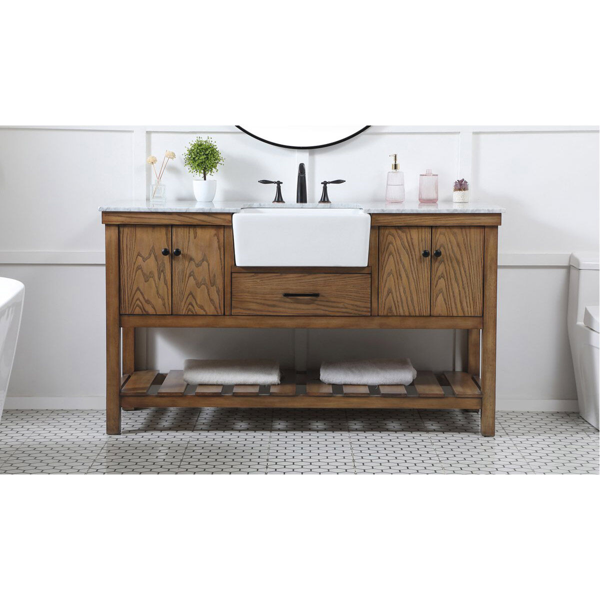 Elegant Lighting VF60160DW Clement 60 X 22 X 34 inch