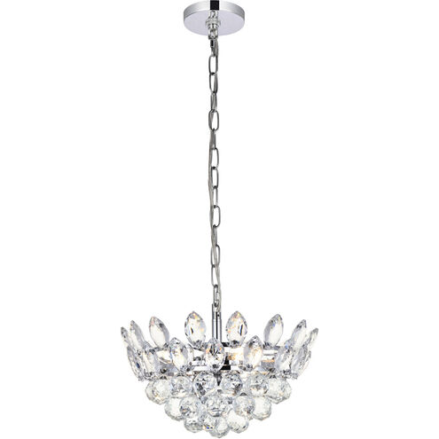 Emilia 3 Light 14 inch Chrome Pendant Ceiling Light