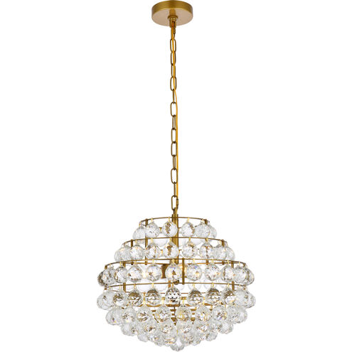 Savannah 3 Light 16 inch Brass Pendant Ceiling Light
