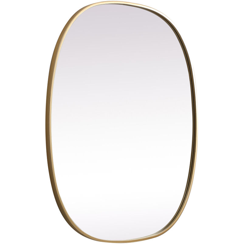 Brynn 36 X 30 inch Brass Mirror in 30 x 36