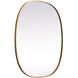 Brynn 36 X 30 inch Brass Mirror in 30 x 36