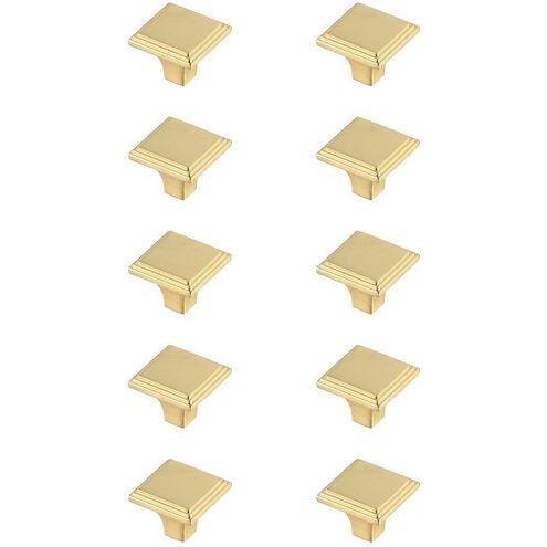 Wilow Brushed Gold Hardware Cabinet Knob, Set of 10