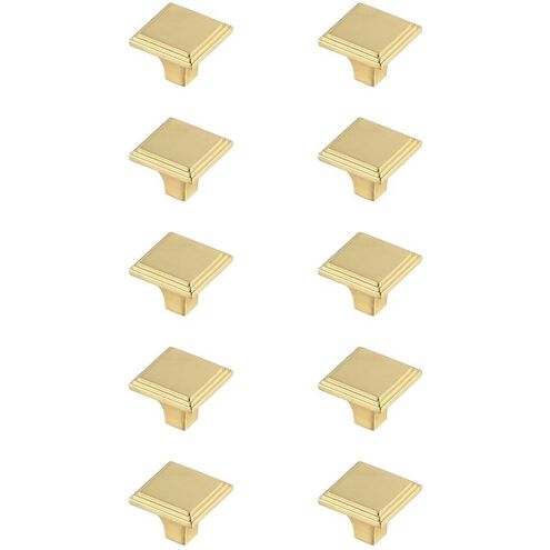 Wilow Brushed Gold Hardware Cabinet Knob, Set of 10
