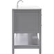 Sinclaire 60 X 22 X 34 inch Gray Vanity Sink Set