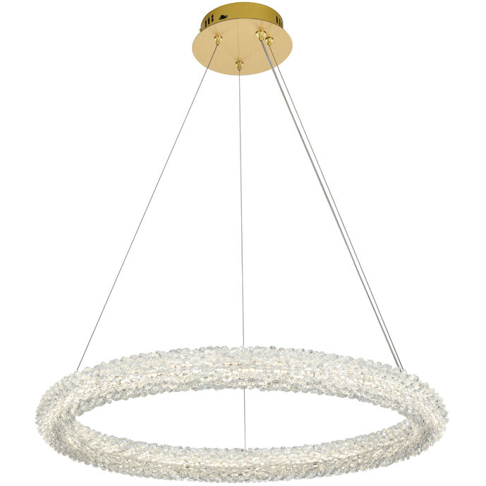 Bowen 1 Light 26 inch Satin Gold Chandelier Ceiling Light