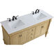 Lexington 60 X 21.5 X 35 inch Antique Beige and Antique Bronze Vanity Sink Set in Antique Brass