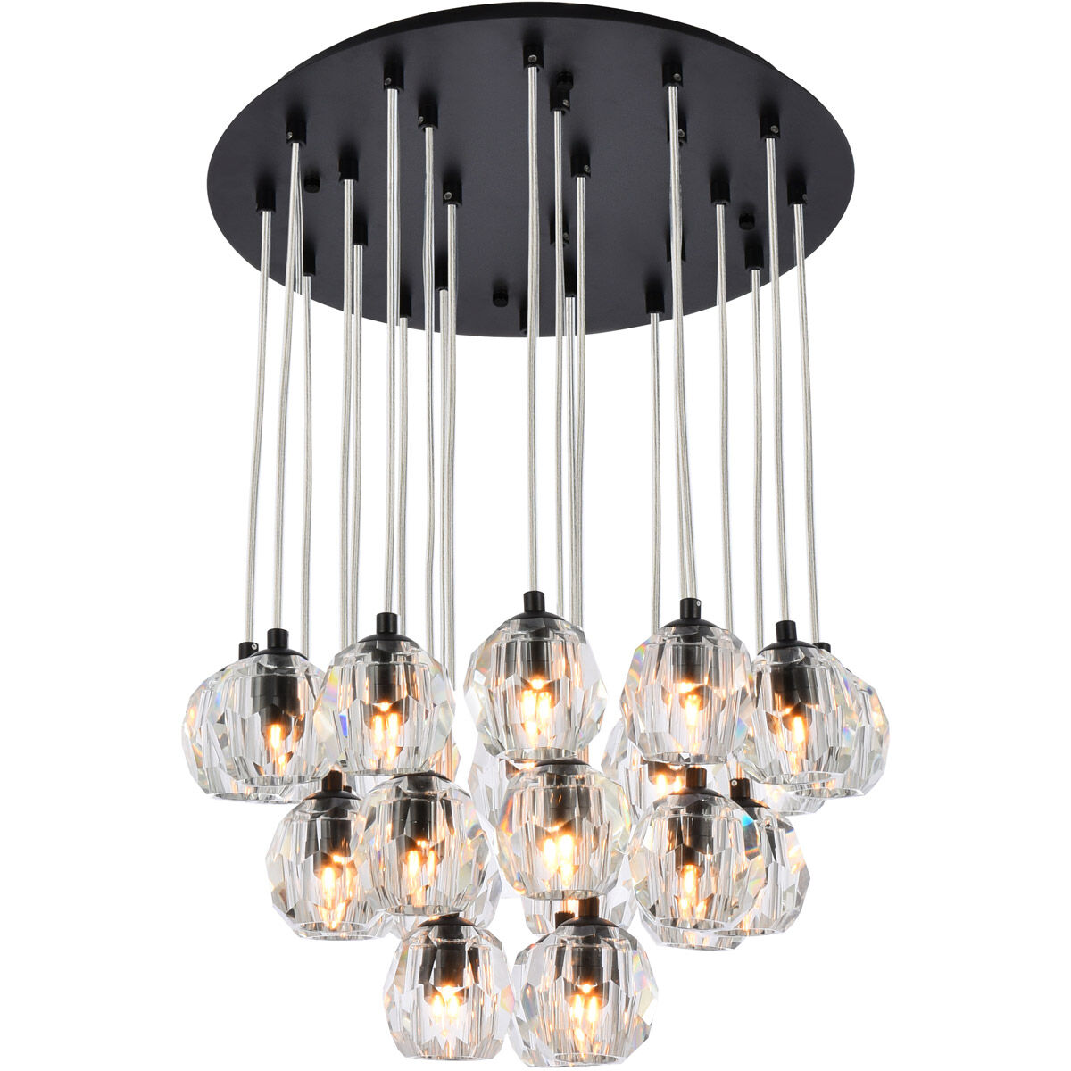 Eren 24 Light 19 inch Black Pendant Ceiling Light