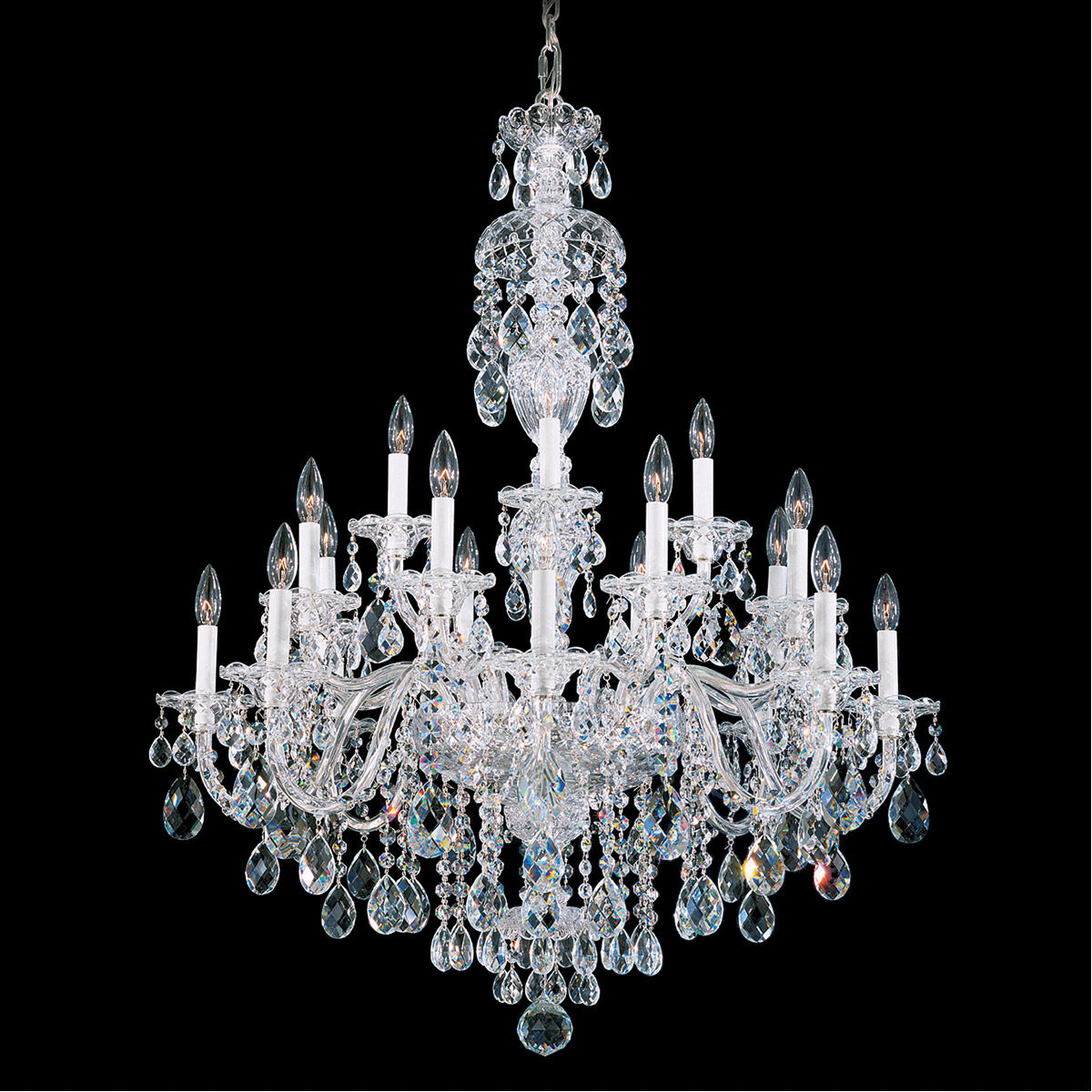 Sterling 20 Light 34 inch Polished Silver Chandelier Ceiling Light in Heritage