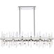 Serena 24 Light 42 inch Chrome Linear Chandelier Ceiling Light