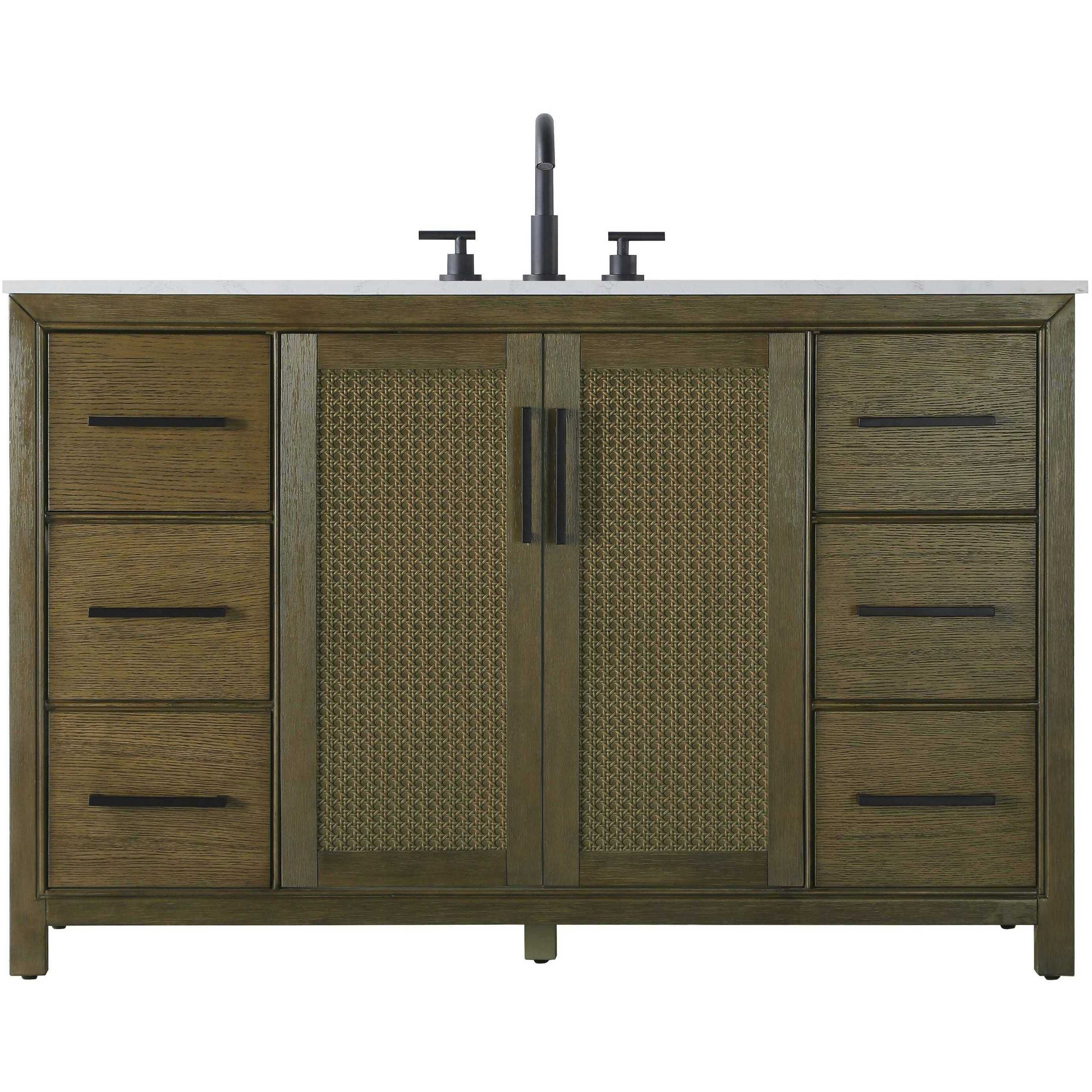 Alina 54 X 34 inch Hazel Oak Bathroom Vanity Cabinet