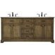 Americana 72 X 22 X 35 inch Driftwood Vanity Sink Set