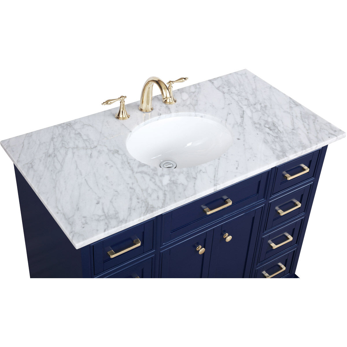 Americana 42 X 22 X 35 inch Blue Vanity Sink Set