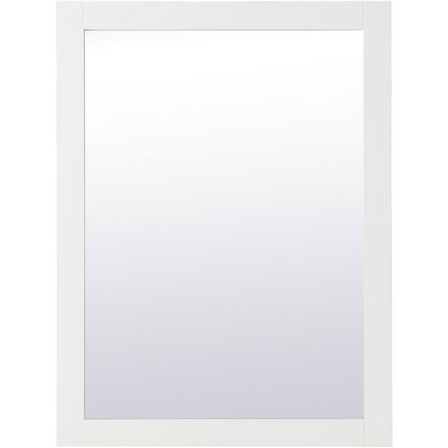 Aqua 32 X 24 inch White Wall Mirror