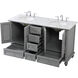 Rhodes 60 X 22 X 35 inch Grey Vanity Sink Set