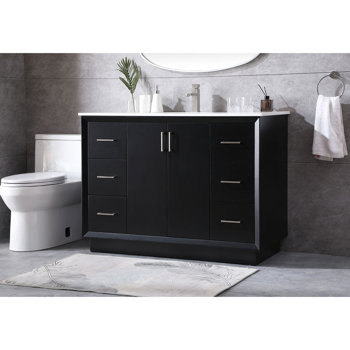 Hayes 48 X 22 X 35 inch Black Vanity Sink Set