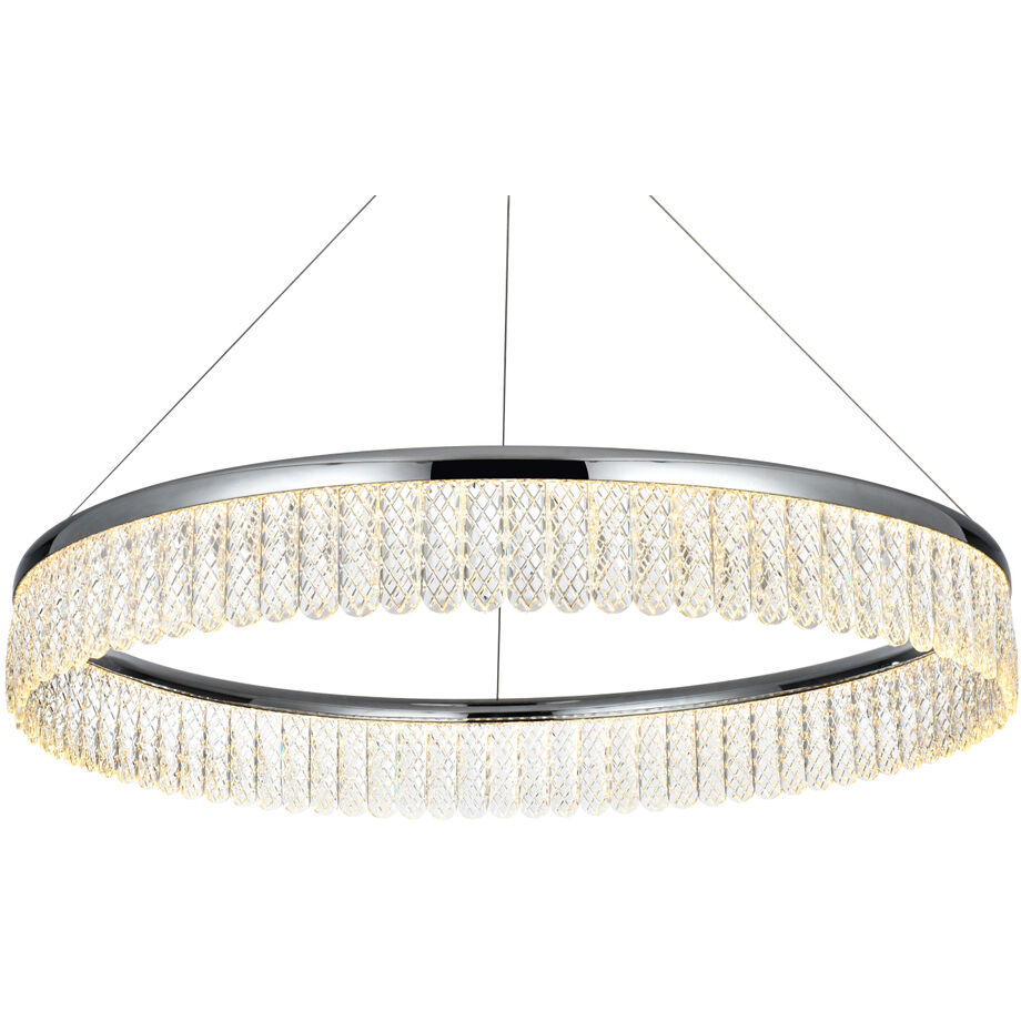 Rune 1 Light 32 inch Chrome Chandelier Ceiling Light