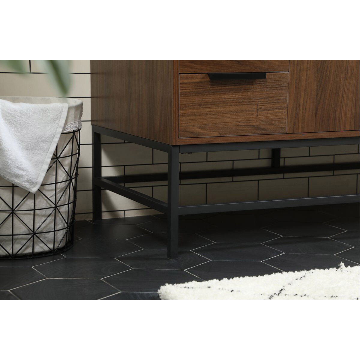 Eugene 48 X 22 X 34 inch Walnut Vanity Sink Set