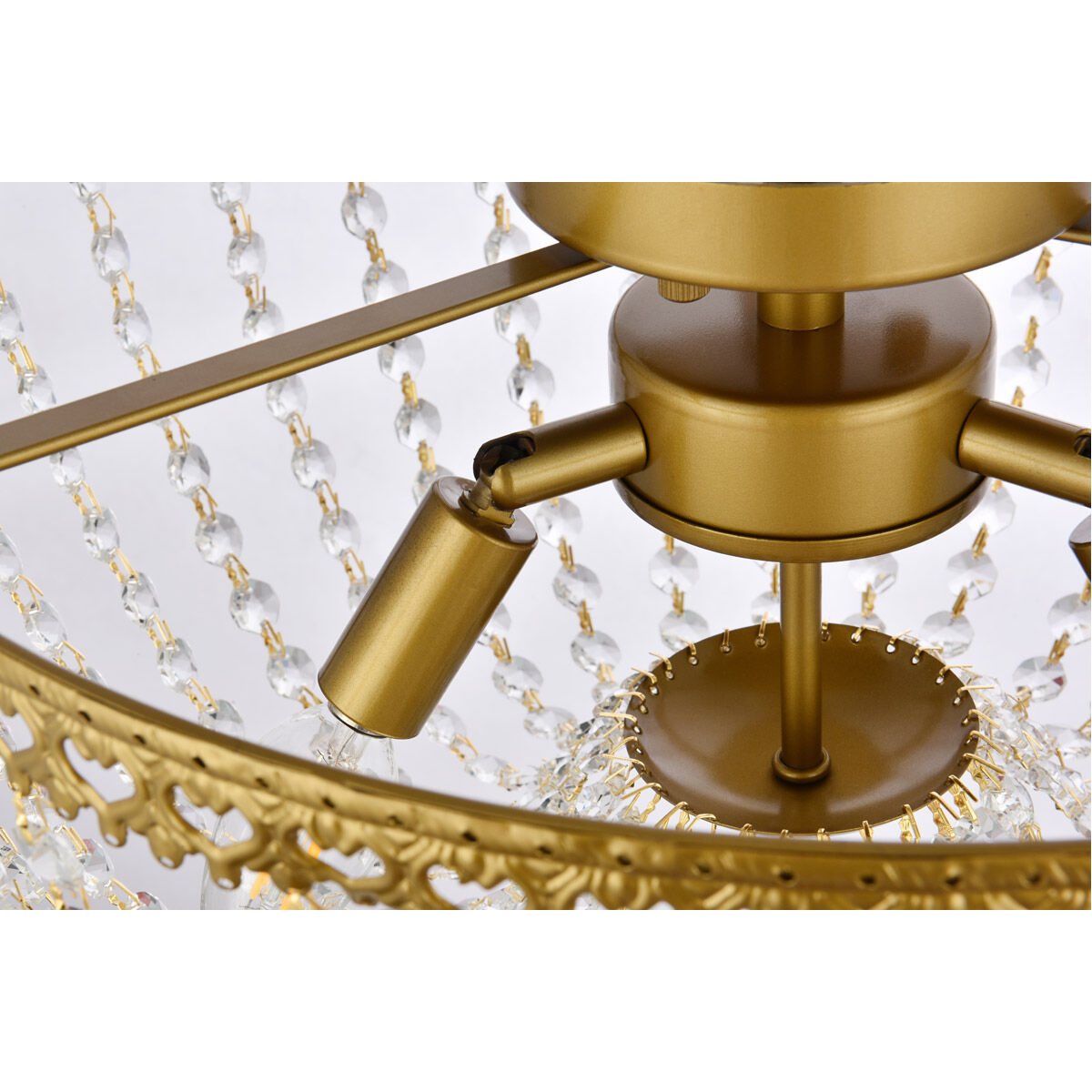 Kylie 3 Light 16 inch Brass Flush Mount Ceiling Light