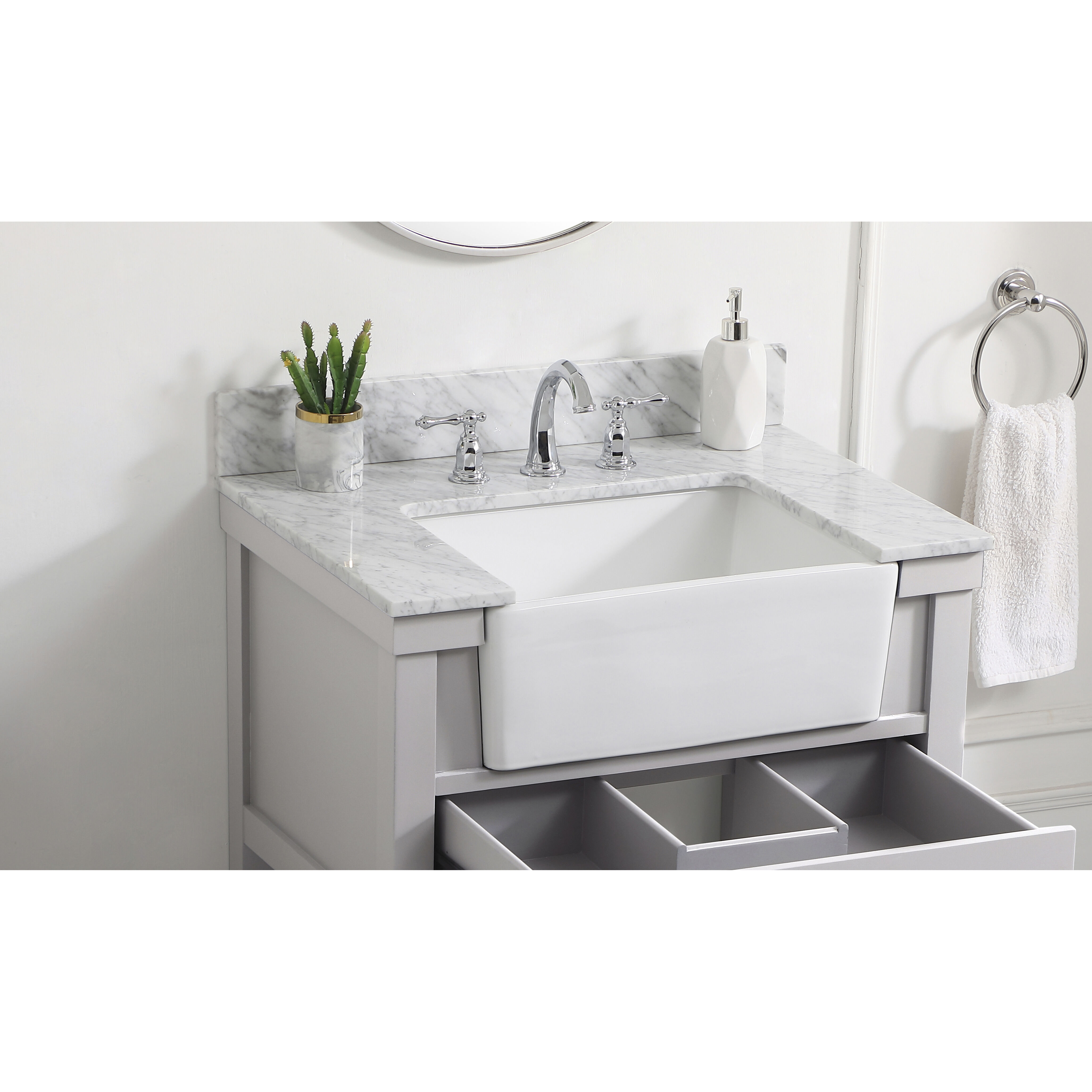 Backsplash 30 X 1 X 4 inch Carrara White Bathroom Vanity Backsplash 