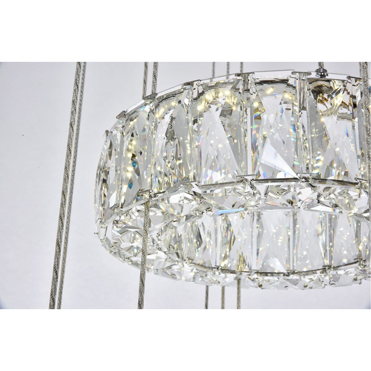 Monroe LED 26 inch Chrome Chandelier Ceiling Light