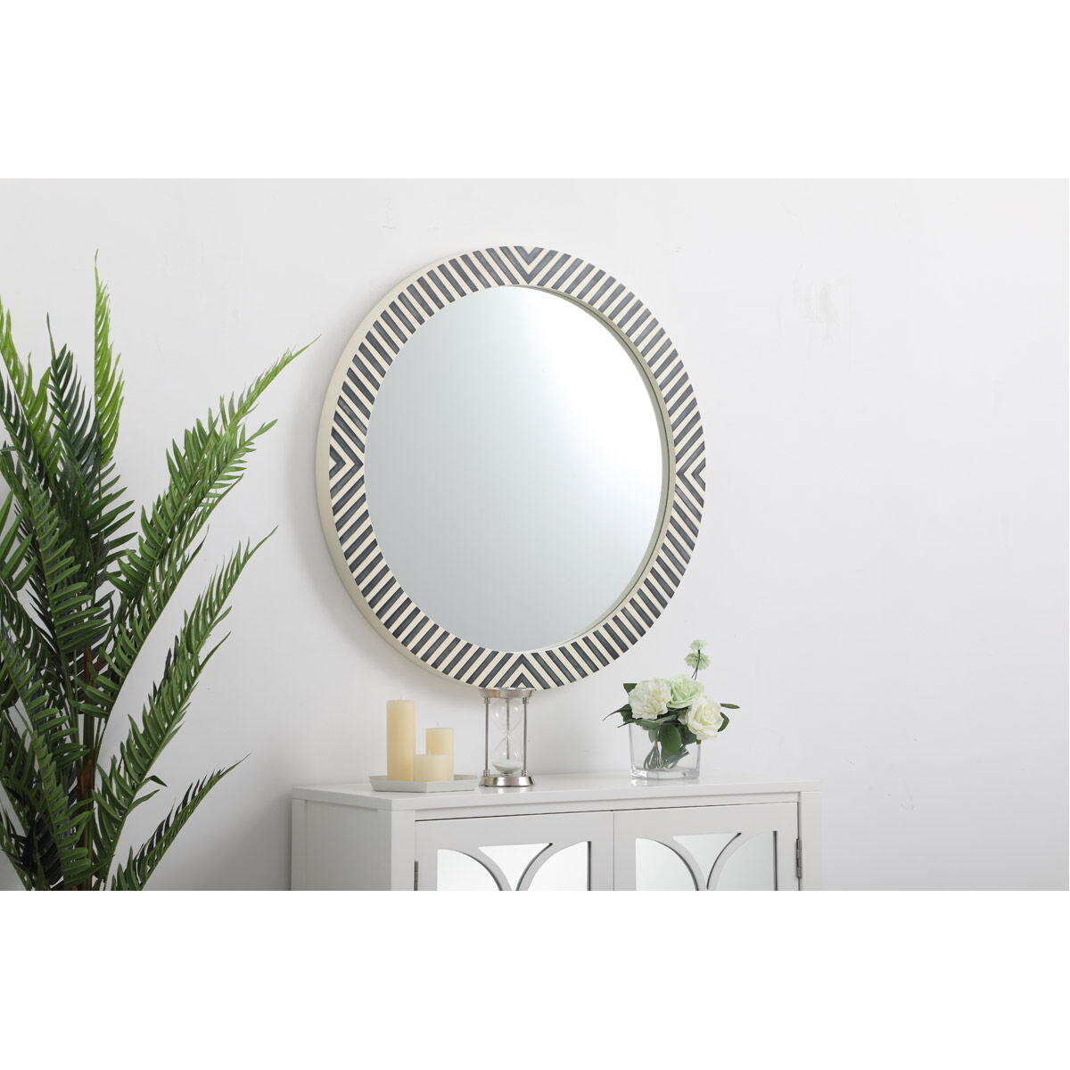Colette 32 X 32 inch Chevron Wall Mirror