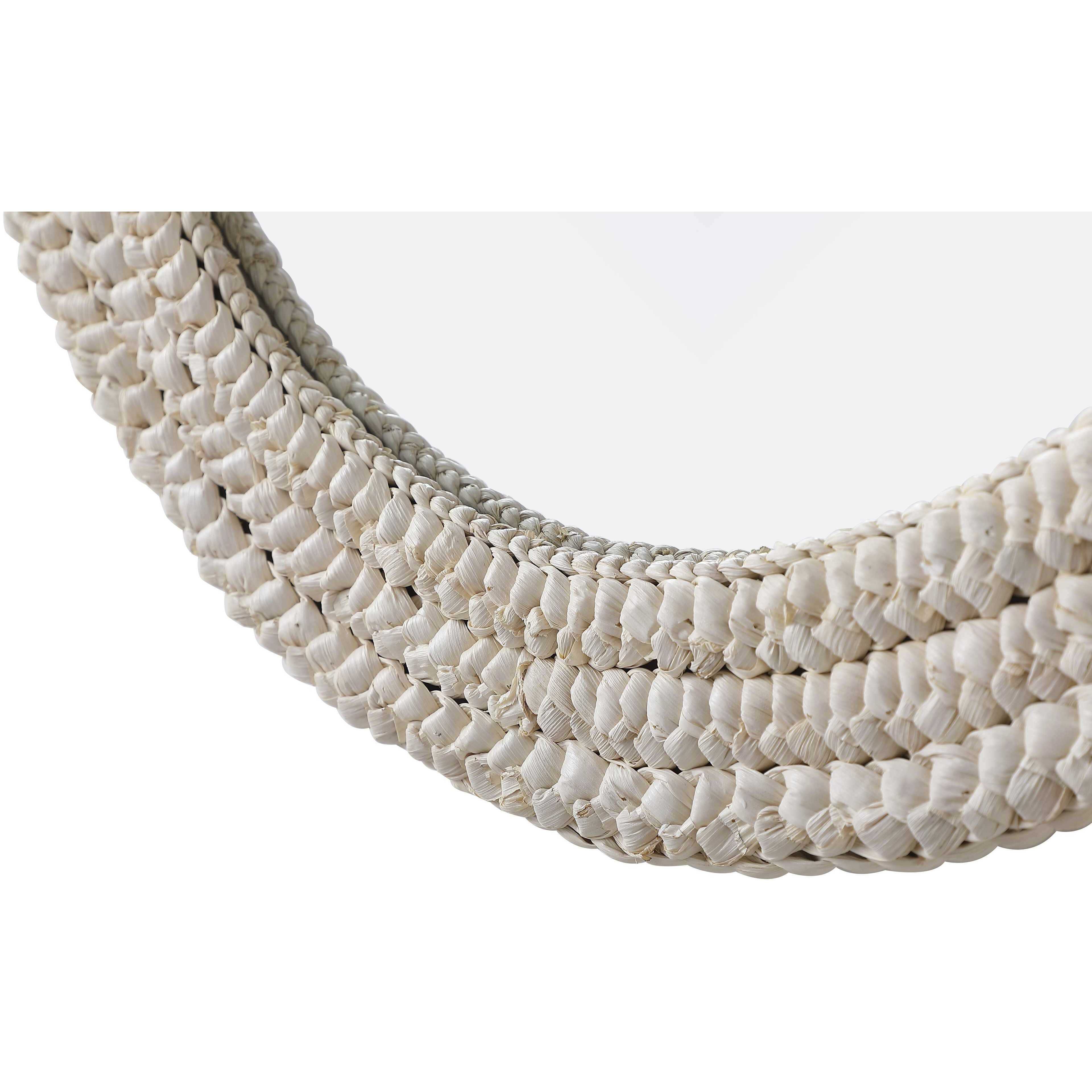 Marlowe 36 X 30 inch Linen White Mirror