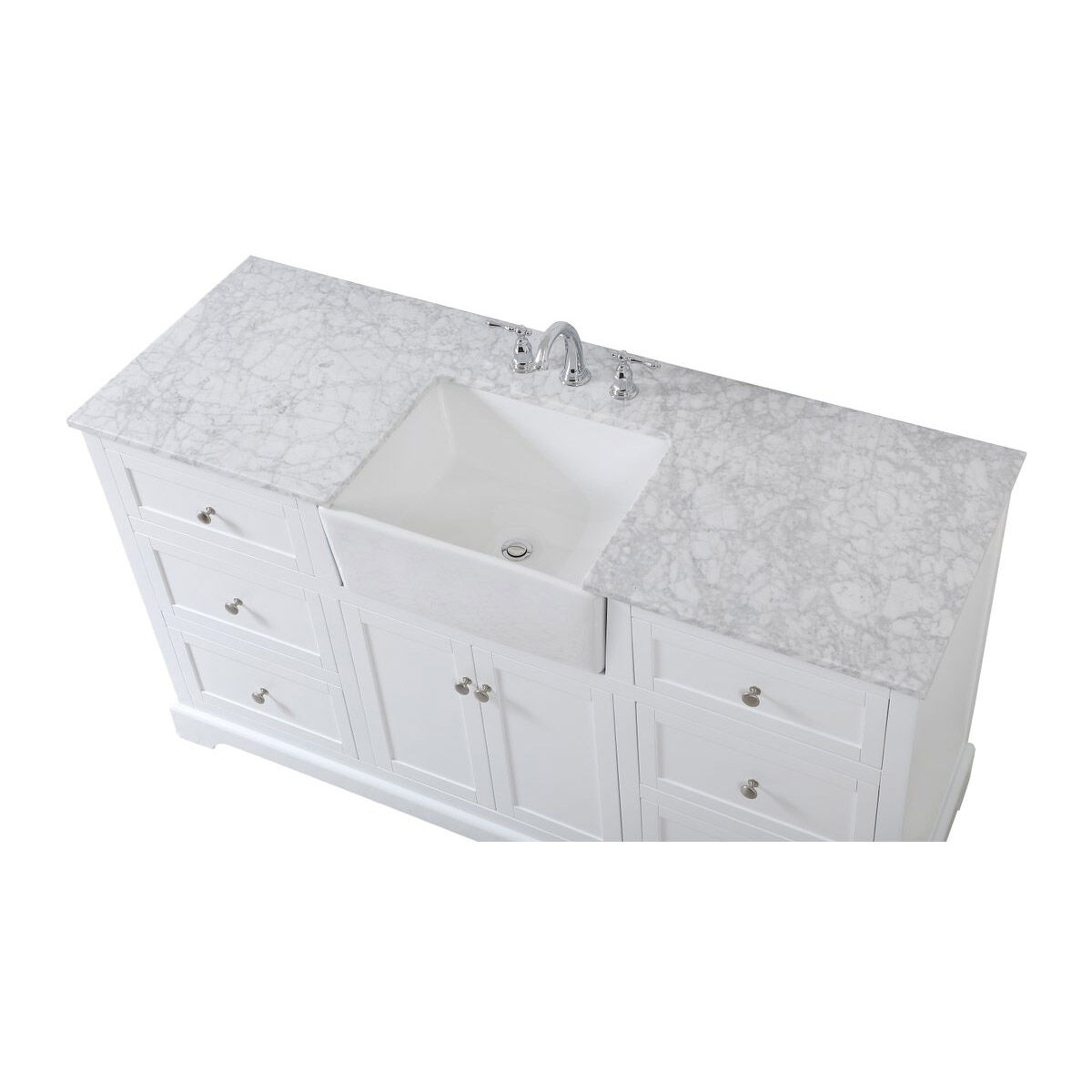 Franklin 60 X 22 X 35 inch White Bathroom Vanity Cabinet