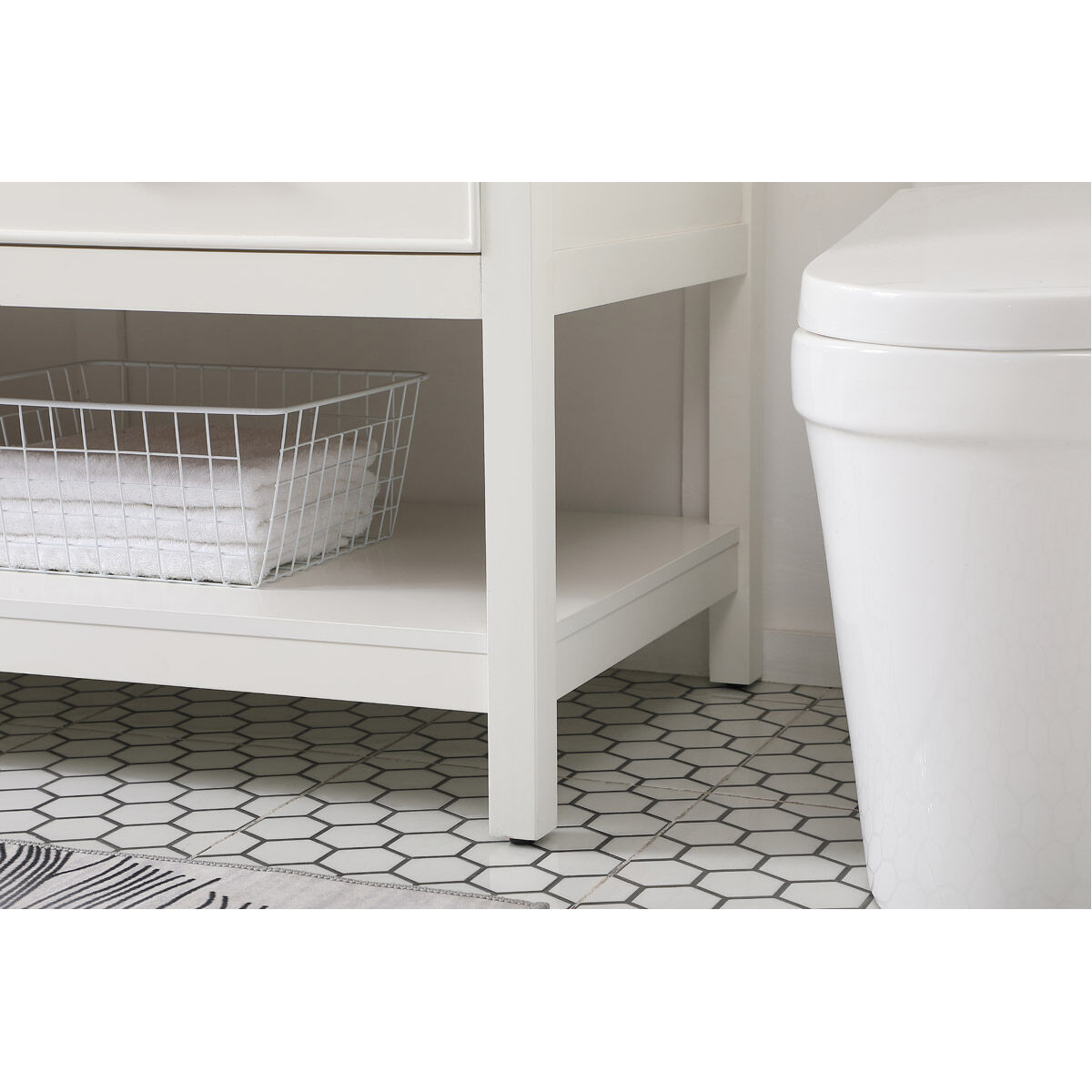 Sinclaire 60 X 22 X 34 inch White Vanity Sink Set