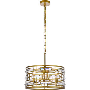Kennedy 3 Light 17 inch Brass Pendant Ceiling Light