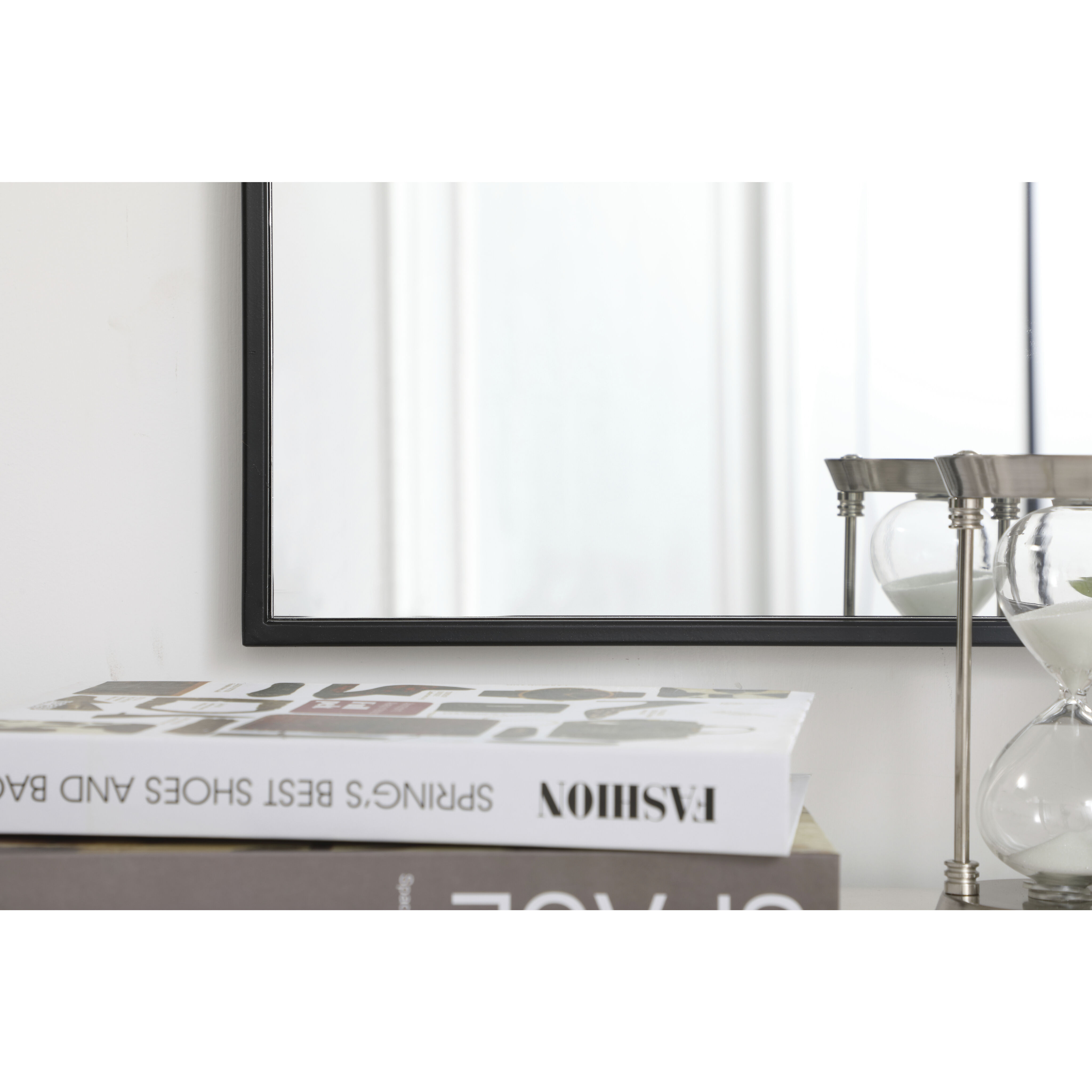 Monet 36 X 18 inch Black Wall Mirror